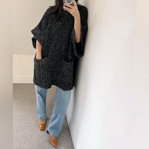 See by Chloe Women's Black Sweater Poncho XS S